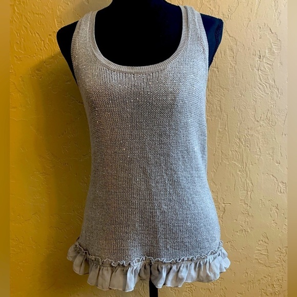 Aeropostale Tops - Aéropostale silver sequin tank